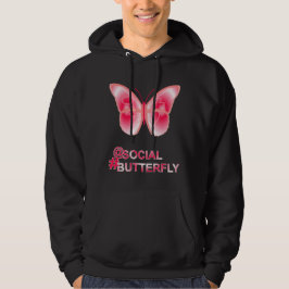Op sociale hashtag Butterfly Hoodie