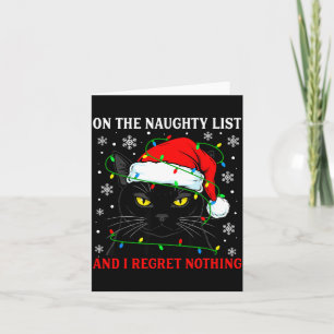 Op stoute lijst en niets berouwen Kerstkat K Kaart
