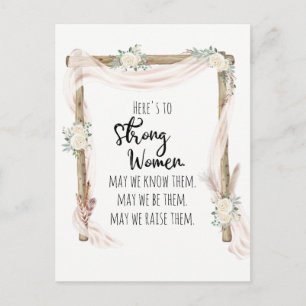 Op Strong Woman Quote Tribal Boho Briefkaart
