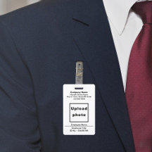 Op tekst gebaseerd Met foto van werknemer Witte ba
