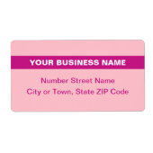 Op tekst gebaseerd met highlight roze verzendlabel (Voorkant)