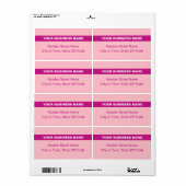 Op tekst gebaseerd met highlight roze verzendlabel (Full Sheet)