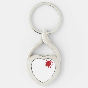 Op tomatenrood hartvormig sleutelhanger cadeau – A