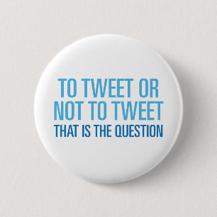 Op tweet of niet op tweet ronde button 5,7 cm