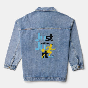 Op uw merken met dit t-shirt denim jacket