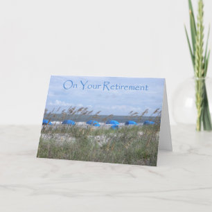 Op uw pensioen arts - strand en parasols kaart