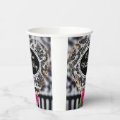 Op uw trouwdag Papier Zwart en Wit Papieren Bekers (Links)