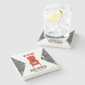 Op Vis Och marmer onderzetter (Zijkant)