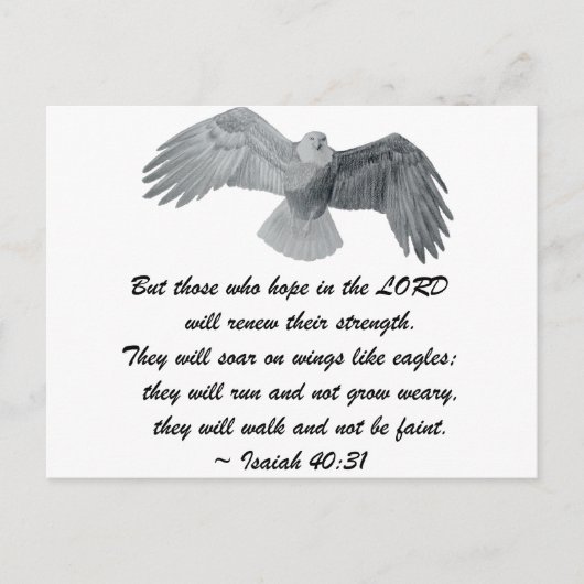 Op vleugels zoals Eagles - is 40:31 Briefkaart (Voorkant)