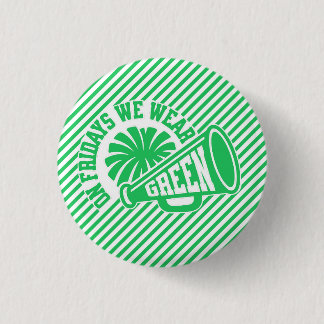 Op vrijdag dragen we groene spel dag megafoon ronde button 3,2 cm