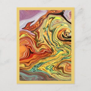 Op vuurmeerkleurige Briefkaart abstracte Kunst