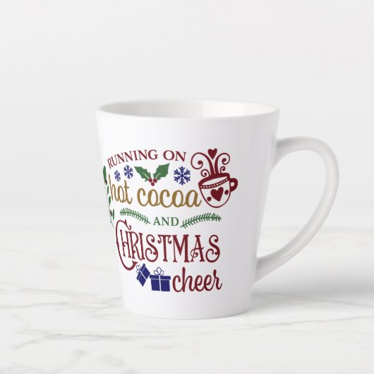 Op warme cacao en kerstmis latte mok (Rechts)