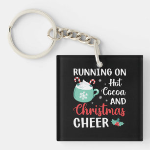 Op warme cacao en kerstmis sleutelhanger