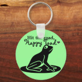 Op weg, Happy Toad Cute Green Sleutelhanger (Voorkant)