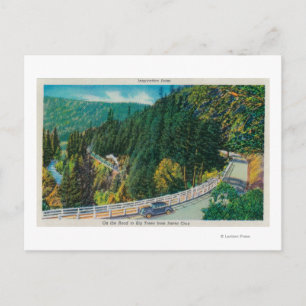 Op weg naar Big Trees van Santa Cruz Briefkaart