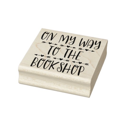 Op weg naar de boekwinkel rubberstempel (Stempel)