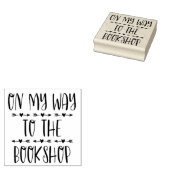 Op weg naar de boekwinkel rubberstempel (Gestempeld)