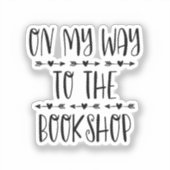 Op weg naar de boekwinkel sticker (Voorkant)