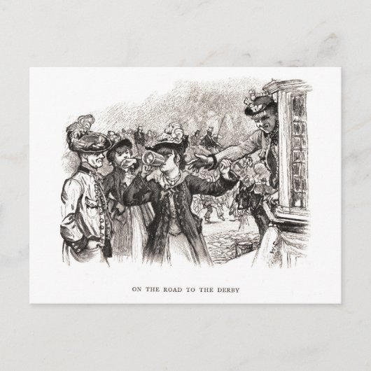 Op weg naar de Derby Briefkaart (Voorkant)