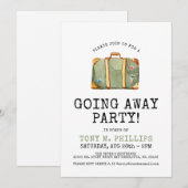 Op weg naar een partijreiskoffer kaart (Voorkant / Achterkant)