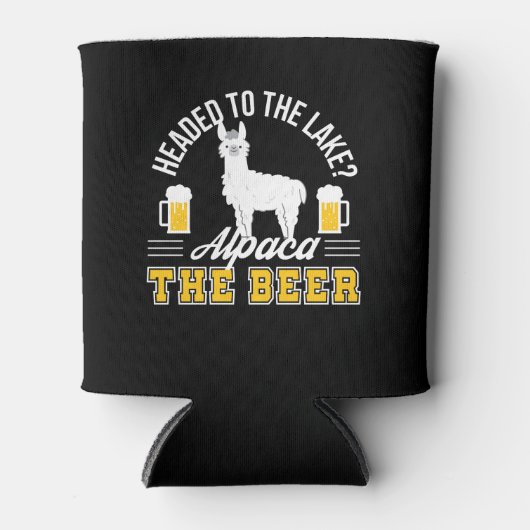 Op weg naar Lake Alpaca bier Alpaca bier Blikjeskoeler (Voorkant)