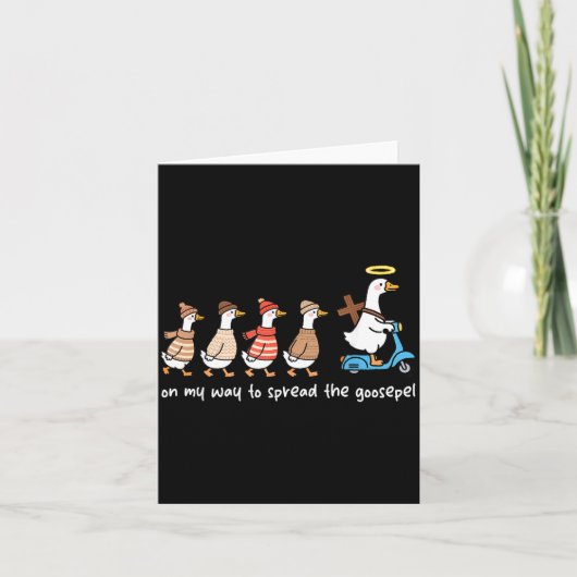 Op Weg Om De Goosepel Christelijke Gans Te Verspre Kaart (Voorkant)