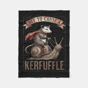 Op weg om een rel te schoppen grappige opossum mem fleece deken