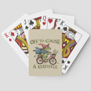 Op weg om een rel te schoppen Kikker Sarcastisch G Pokerkaarten