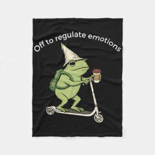 Op weg om emoties te reguleren Funny Frog Mentale  Fleece Deken