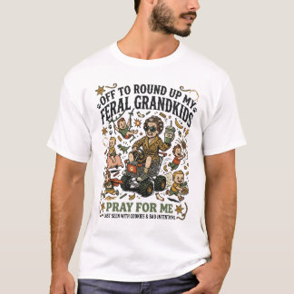 Op Weg Om Mijn Wilde Kleinkinderen Te Ronden - Gra T-shirt