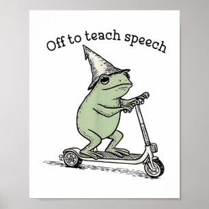 Op weg om spraak te onderwijzen slp grillige kikke poster
