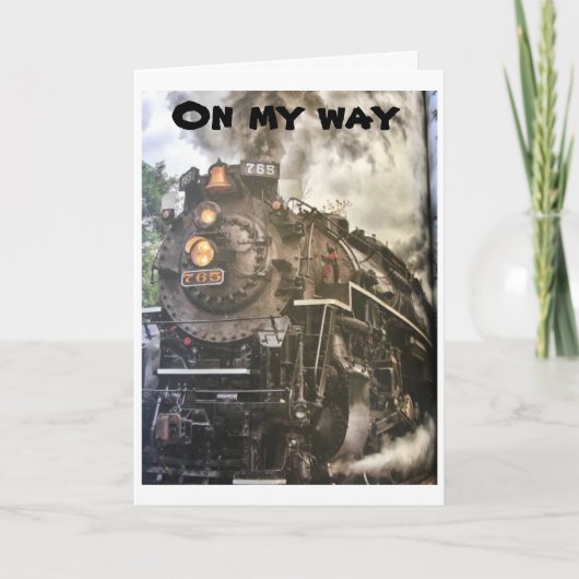 *** OP WEG OM TE ZEGGEN *** GELUKKIGE VERJAARDAG KAART (Voorkant)