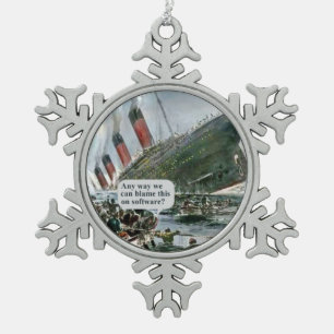 Op welke manier kunnen we dit op software verweten tin sneeuwvlok ornament