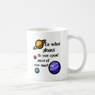 Op welke planeet besteed je het grootste deel van koffiemok