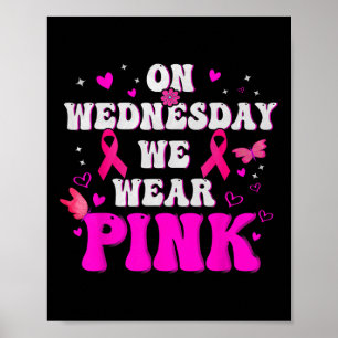 Op woensdag Draag we Pink Ribbon borstkanker AWA Poster