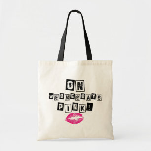 Op woensdag Draag we roze Canvas tas