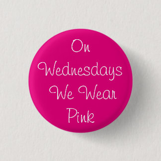 Op woensdag Draag we Roze Ronde Button 3,2 Cm
