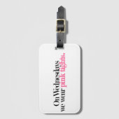 Op woensdag Draag we roze strak Bagagelabel (Voorkant (verticaal))