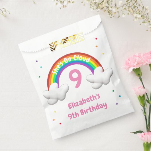 Op Wolk 9! Rainbow Birthday Bedankzakje (Gezegeld)