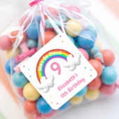 Op Wolk 9! Rainbow Birthday Vierkante Sticker
