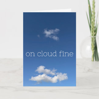 Op wolk fijne grap minimalistische blauwe lucht kaart