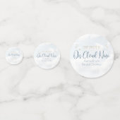 Op wolk negen Elegante moderne bruids shower tafel Confetti (Voorkanten)