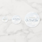 Op wolk negen Elegante moderne bruids shower tafel Confetti (Achterkanten)