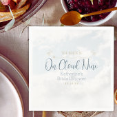 Op wolk negen Elegante stoffige blauwe papieren se Servet