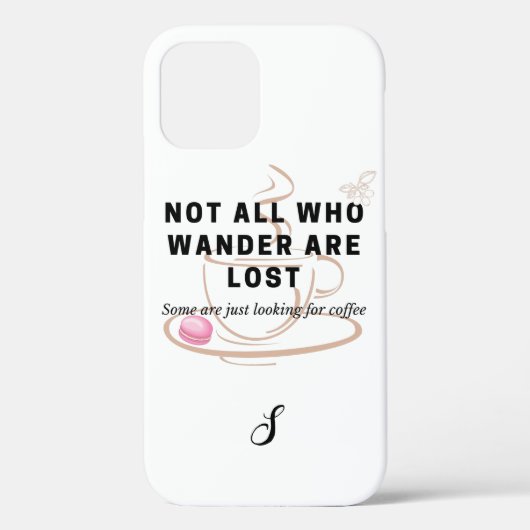 Op zoek naar Coffee Quote Monogram Case-Mate iPhone Case (Achterkant)