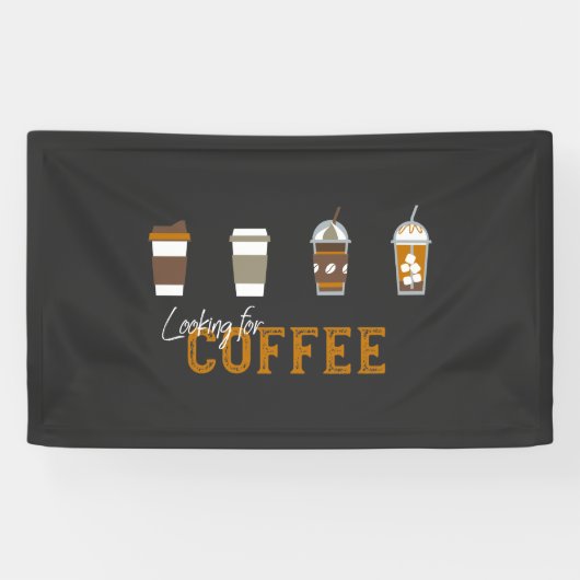 Op zoek naar Delicious Coffee Drink Spandoek (Horizontaal)