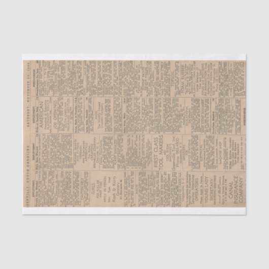 Op zoek naar een baan? Gewoon een baan geland? Tissuepapier (Voorkant)