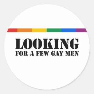 Op zoek naar een paar gay mannen ronde sticker