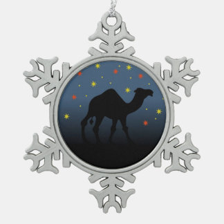 Op zoek naar een ster tin sneeuwvlok ornament