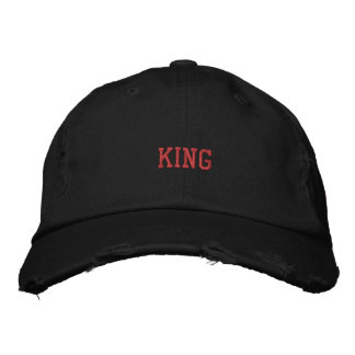 Op zoek naar knappe Custom King Gedrukte Tekst Man Geborduurde Pet